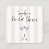 Modernes Espresso Martini Brautparty QR Code UAWG Begleitkarte (Rückseite)