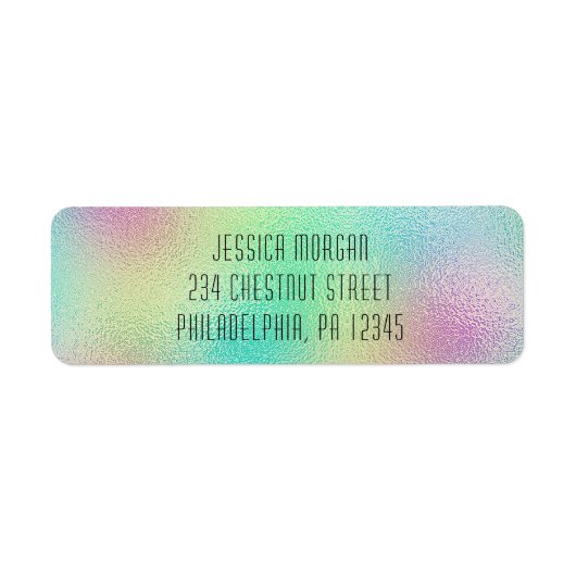 Modernes Etikett für die Rückgabe von Folien (Vorne)