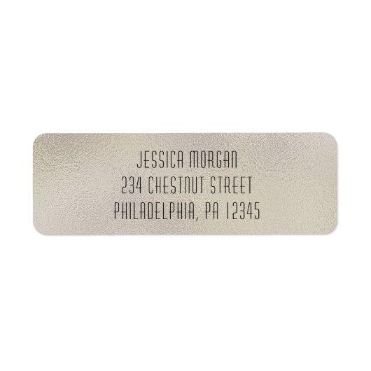 Modernes Etikett für die Rückgabe von Folien (Vorne)