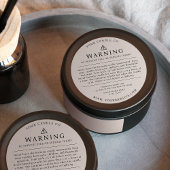 Modernes Etikett für die Verpackung von Kerzen Runder Aufkleber