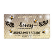 Modernes Etikett für Honigzweig (Vorne)