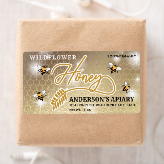 Modernes Etikett für Honigzweig (Insitu)