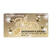 Modernes Etikett für Honigzweig (Vorne)