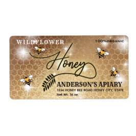 Modernes Etikett für Honigzweig