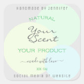 Modernes Etikett für Produktverpackungen mit Paste Quadratischer Aufkleber (Vorderseite)