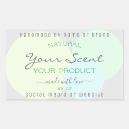 Modernes Etikett für Produktverpackungen mit Paste Rechteckiger Aufkleber