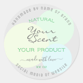 Modernes Etikett für Produktverpackungen mit Paste Runder Aufkleber