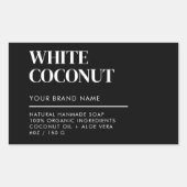 Modernes Etikett für Produktverpackungen Rechteckiger Aufkleber (Vorderseite)