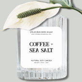 Modernes Etikett für Sojakkerzen Quadratischer Aufkleber