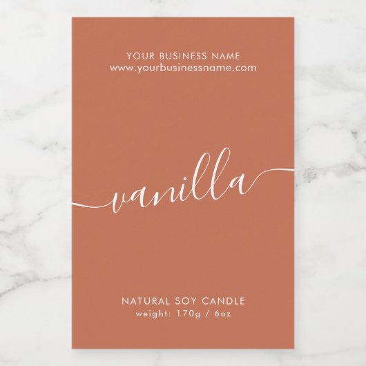 Modernes Etikett für Terracotta-Skripte (Einzelnes Label)