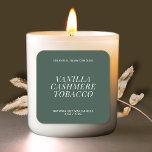 Modernes Etikett mit Kerzenhalter und minimalem Au Quadratischer Aufkleber<br><div class="desc">Modernes Etikett mit Kerzenhalter und minimalem Aufkleber</div>