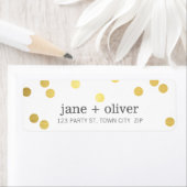 MODERNES ETIKETT niedlich spielend Konfetti Flecke (Insitu)