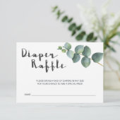 Modernes Eucalyptus Baby Duschdusche Windelwanne Begleitkarte (Stehend Vorderseite)