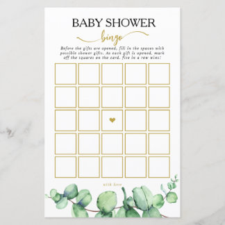 Modernes Eucalyptus Balloon Baby Showroom Bingo Ga