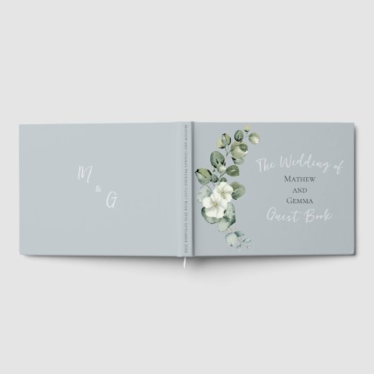 Modernes Eucalyptus Design Gästebuch (Voll)