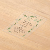 Modernes Eucalyptus Wreath Monogramm-Brautparty Acryleinladungen (Ablage )