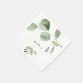 Modernes Eukalyptus-Brautparty II Serviette (Ecke)