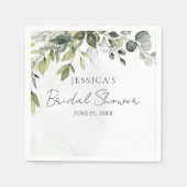 Modernes Eukalyptus-Brautparty Napkins Serviette (Vorderseite)