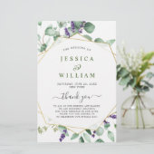 Modernes Eukalyptus Floral Wedding Zeremonie Progr (Stehend Vorderseite)