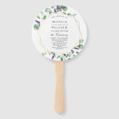 Modernes Eukalyptus-Foliage-Hochzeitsprogramm Fächer (Vorderseite)