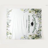 Modernes Eukalyptus-Foto-Aquarell Wandteppich (Vorderseite (Horizontal))