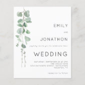 Modernes Eukalyptus-Foto - Einladung zur Hochzeit (Vorderseite)
