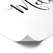 Modernes Eukalyptus-Foto Wedding Gästebuchposter Poster (Ecke)