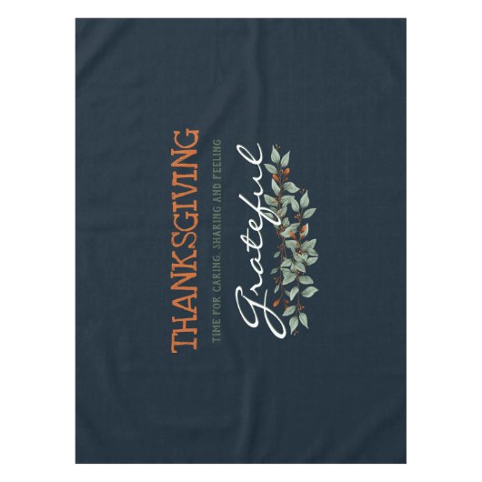 Modernes Eukalyptus-Gefühl Dankbar Tischdecke (Vorderseite)