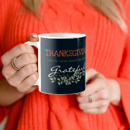 Modernes Eukalyptus-Gefühl Dankbarer Erntedank Kaffeetasse