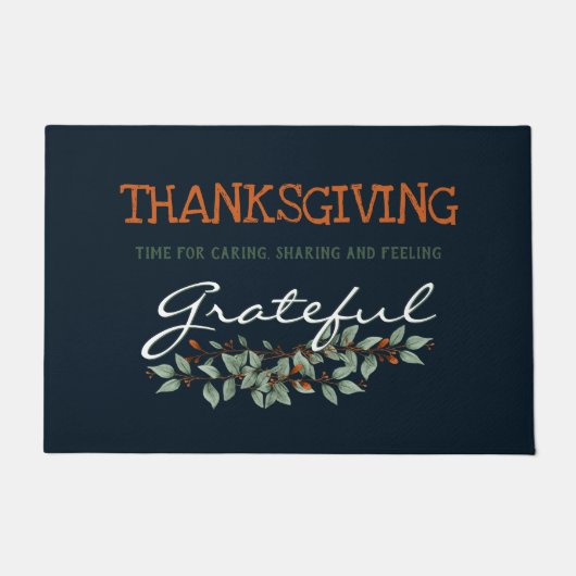 Modernes Eukalyptus-Gefühl Dankbarkeit Herzlich wi Fußmatte (Vorderseite)