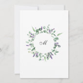 Modernes Eukalyptus Geometrisches Brautparty Einladung (Rückseite)