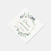 Modernes Eukalyptus Geometrisches Brautparty Serviette (Ecke)