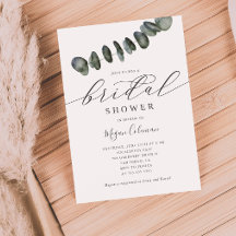 Modernes Eukalyptus Grünes Brautparty