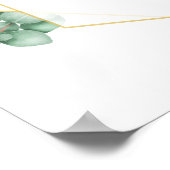 Modernes Eukalyptus Lavender WEDDING Begrüßungszei Poster (Ecke)