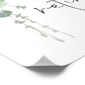 Modernes Eukalyptus Name Welcome Retirement Party Poster (Ecke)