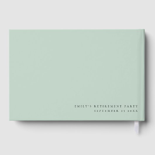 Modernes Eukalyptus-Party Gästebuch (Rückseite)