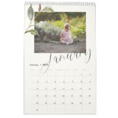 Modernes Eukalyptus-Script-Foto Kalender (Jan 2027)
