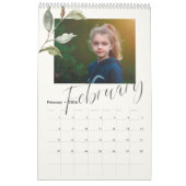 Modernes Eukalyptus-Script-Foto Kalender (Feb 2026)