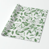 Modernes Eukalyptus Watercolor Green Blätter Muste Geschenkpapier (Ungerollt)