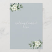 Modernes Eukalyptus Wedding Menu Programm (Vorderseite)