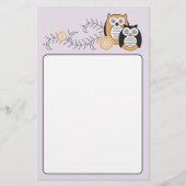 Modernes Eulen-Briefpapier Briefpapier (Vorderseite)