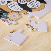 Modernes Eulen-Foto-Puzzlespiel Puzzle (Seite)