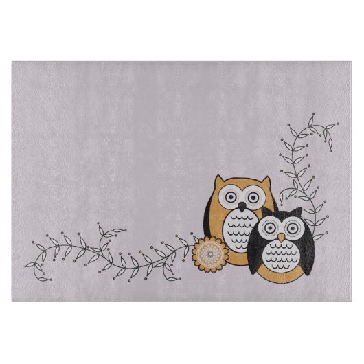 Modernes Eulen-Schneidebrett Schneidebrett (Vorderseite)