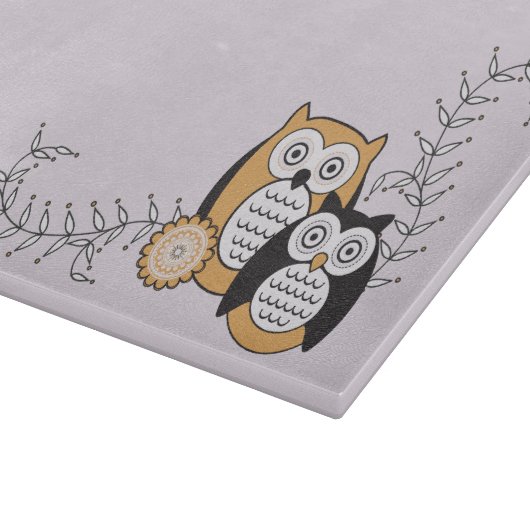 Modernes Eulen-Schneidebrett Schneidebrett (Ecke)