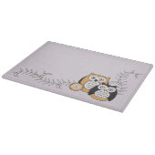 Modernes Eulen-Schneidebrett Schneidebrett (Ecke)