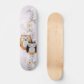 Modernes Eulen-Skateboard Skateboard (Vorderseite)