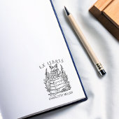 Modernes Ex Libris Fox Buchzeichen Gummistempel