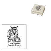 Modernes Ex Libris Owl Buchzeichen Gummistempel (Stempel)