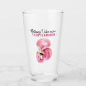 Modernes Exotic Pink Watercolor Flamingo Geschenk Glas (Vorderseite)