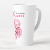 Modernes Exotic Pink Watercolor Flamingo Geschenk Milchtasse (Rechte Ecke)